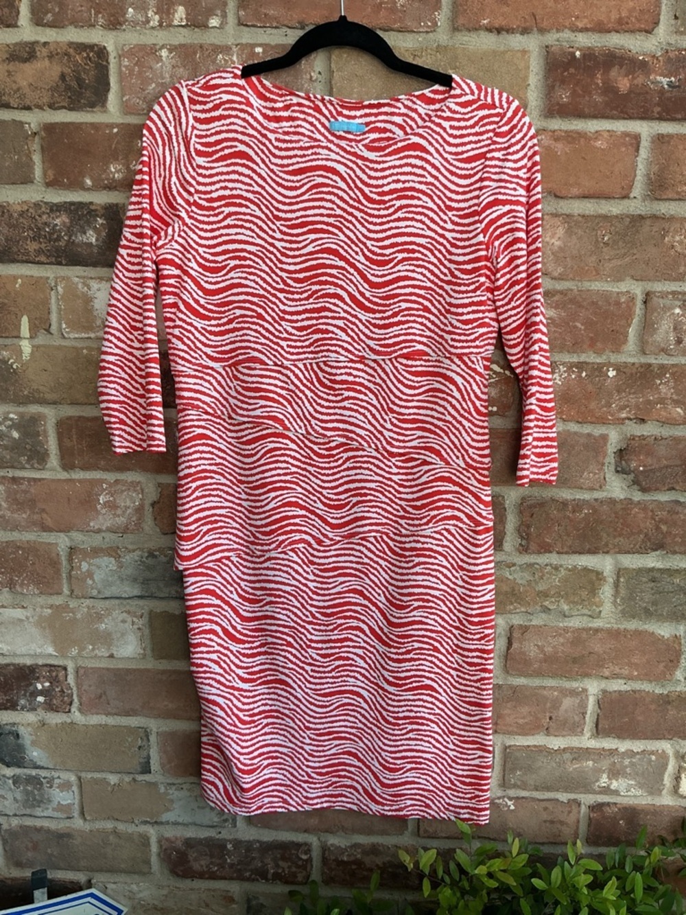 Orange and White zebra Print Sheath Dress - J McLaughlin medium